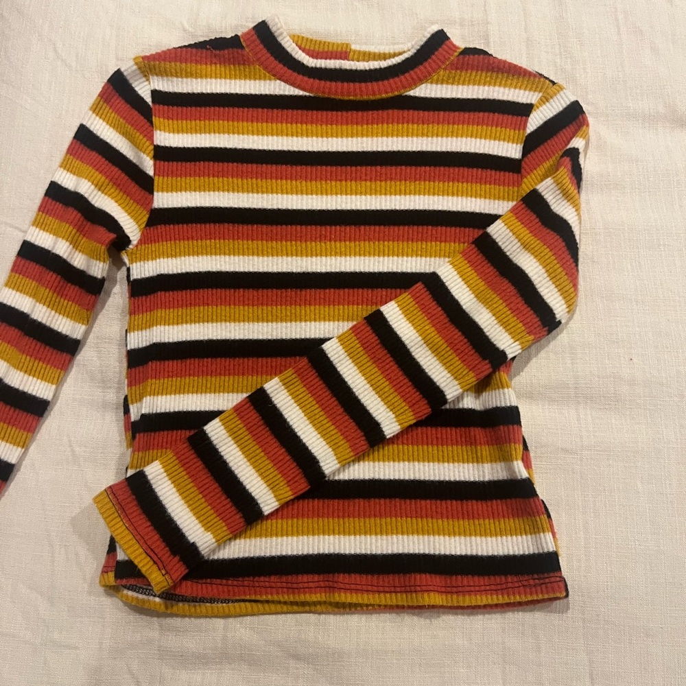 Caution To The Wind Multicolor Striped Long Sleeve Tee